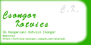 csongor kotvics business card